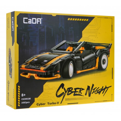 Stavebnica CaDA Cyber Night 1682 ks. Športové auto Turbo-V pre deti 8+