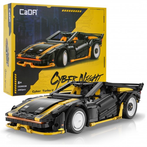 Stavebnica CaDA Cyber Night 1682 ks. Športové auto Turbo-V pre deti 8+