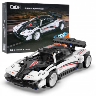 Stavebnica CaDA 380 ks. Športové auto Z-Wind s pohonom Pull-back pre deti 6+