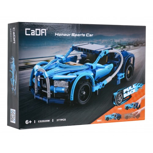 Stavebnica CaDA 377 ks. Športové auto Honour s pohonom Pull-back pre deti 6+