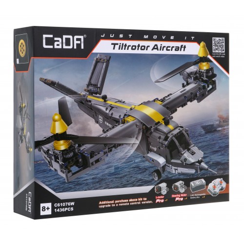 Stavebnica CaDA 1424 ks. Helikoptéra Tiltrotor Aircraft pre deti 6+ Pohyblivé časti