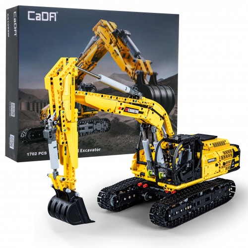 Stavebnica CaDA 1702 ks. Bager stavebné vozidlo pre deti 8+ Pohyblivé časti
