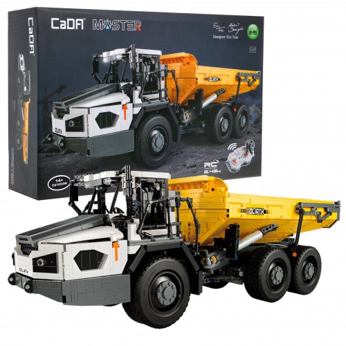 Stavebnica CaDA Master 3067 ks. Diaľkovo ovládaná vyklápačka Goliath Eric Trax