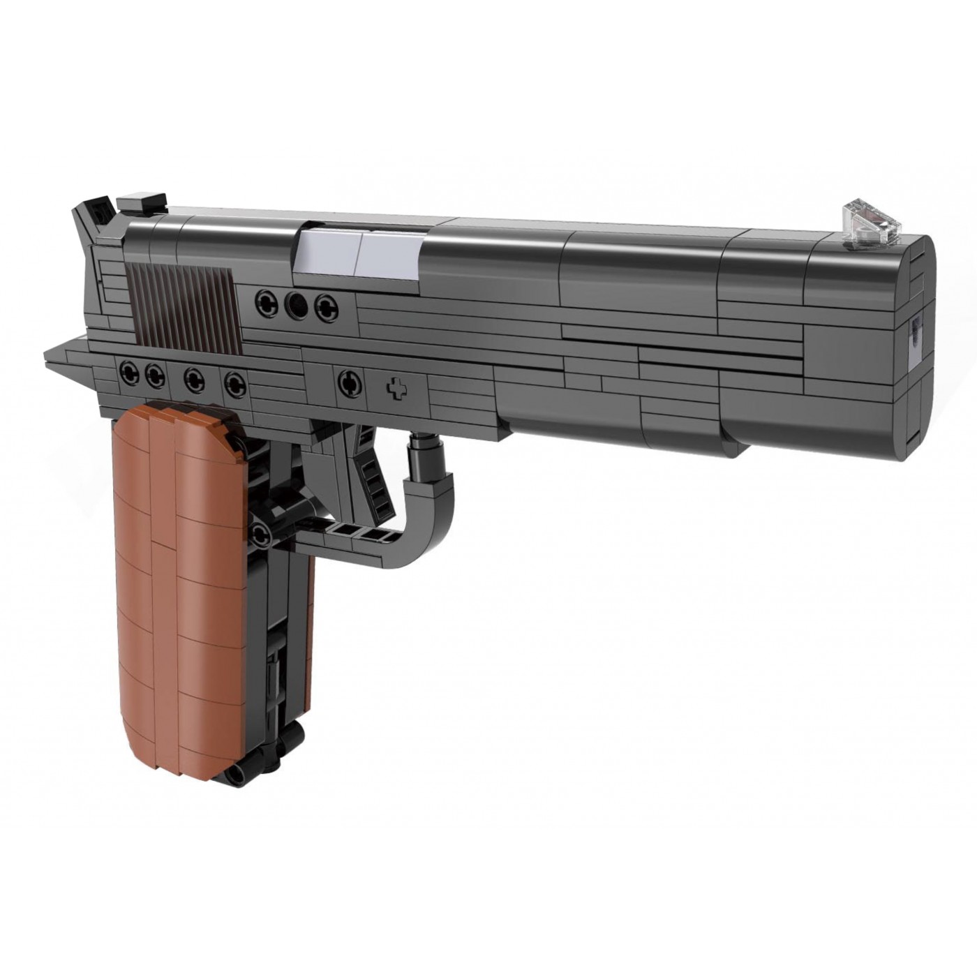 Stavebnica CaDA 332 ks. Pištoľ M1911 s funkciou strieľania pre deti 8+