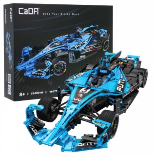Stavebnica CaDA 1667 ks. Bolid Formula E pretekárske auto pre deti 8+