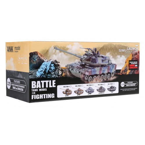 Diaľkovo ovládaný Tank Leopard 2A6 pre deti 3+ Zelený 1:18 Funkcia dymu + Ovládač 2,4 GHz + Príslušenstvo