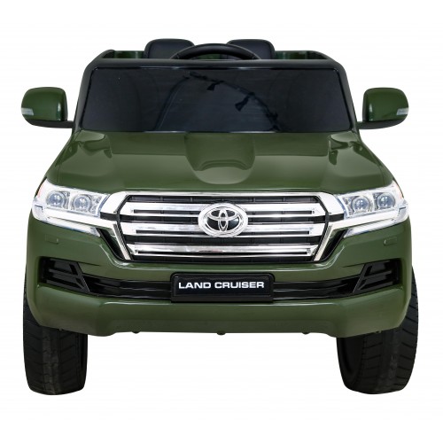 Toyota Land Cruiser na batériu Zelený + Ovládač + Úložný priestor + EVA + Pomalý štart + LED MP3