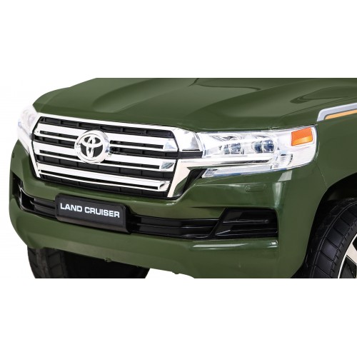 Toyota Land Cruiser na batériu Zelený + Ovládač + Úložný priestor + EVA + Pomalý štart + LED MP3