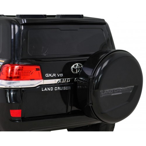 Toyota Land Cruiser na batériu Čierny + Ovládač + Úložný priestor + EVA + Pomalý štart + LED MP3
