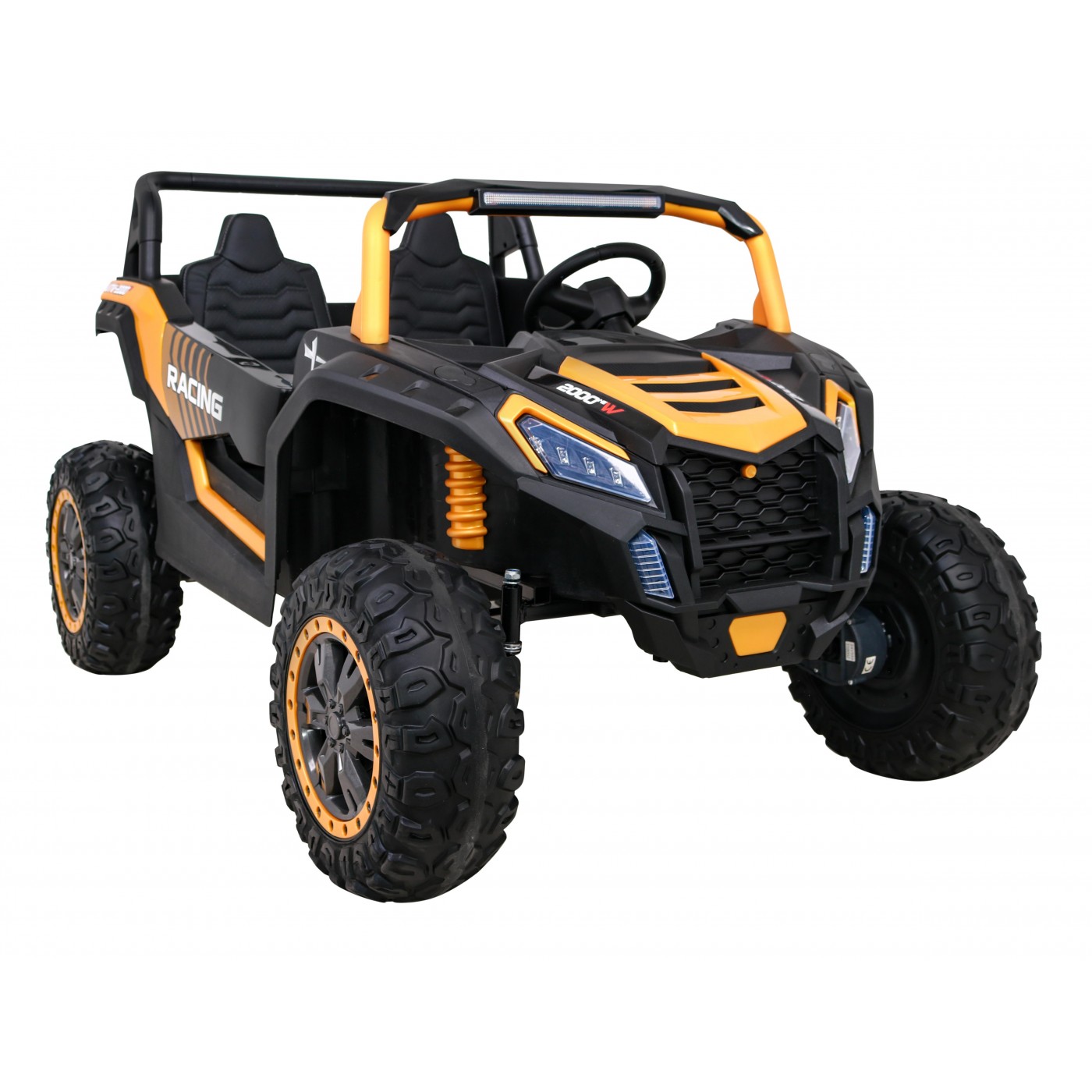 Buggy ATV Racing pre 2 deti Zlatý + Pohon 4x4 + Ovládač + Pomalý štart + MP3 LED