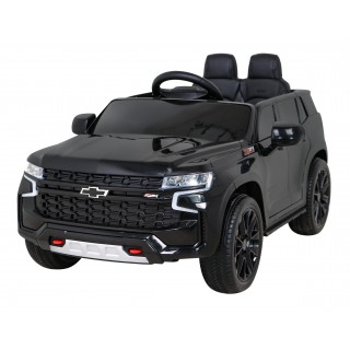 Chevrolet Tahoe Elektrické autíčko pre deti Čierne + Ovládač + EVA + Rádio MP3 + LED