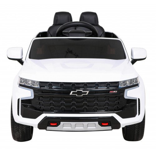 Chevrolet Tahoe Elektrické autíčko pre deti Biele + Ovládač + EVA + Rádio MP3 + LED