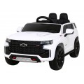 Chevrolet Tahoe Elektrické autíčko pre deti Biele + Ovládač + EVA + Rádio MP3 + LED