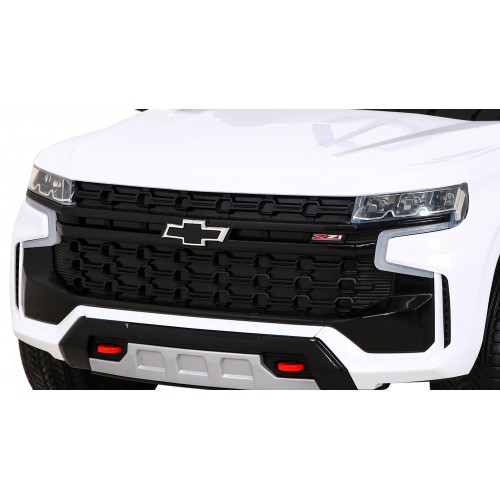Chevrolet Tahoe Elektrické autíčko pre deti Biele + Ovládač + EVA + Rádio MP3 + LED