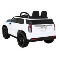 Chevrolet Tahoe Elektrické autíčko pre deti Biele + Ovládač + EVA + Rádio MP3 + LED