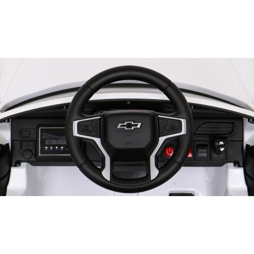 Chevrolet Tahoe Elektrické autíčko pre deti Biele + Ovládač + EVA + Rádio MP3 + LED