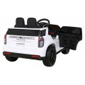 Chevrolet Tahoe Elektrické autíčko pre deti Biele + Ovládač + EVA + Rádio MP3 + LED