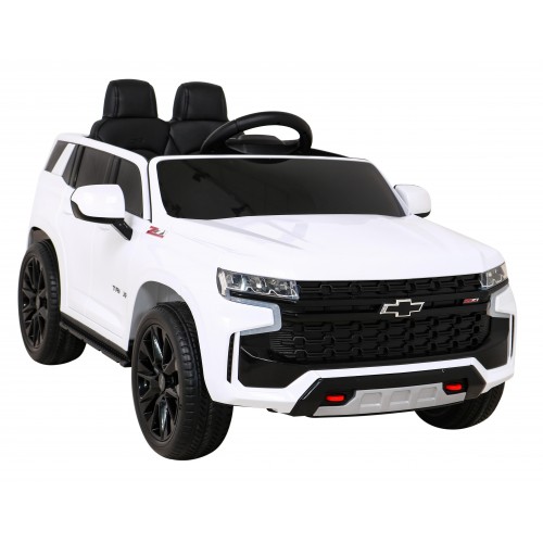 Chevrolet Tahoe Elektrické autíčko pre deti Biele + Ovládač + EVA + Rádio MP3 + LED