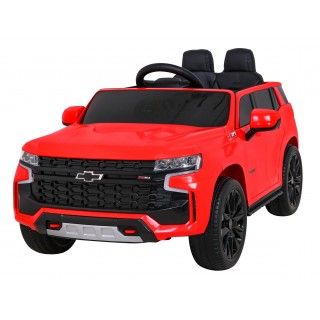 Chevrolet Tahoe Elektrické autíčko pre deti Červené + Ovládač + EVA + Rádio MP3 + LED