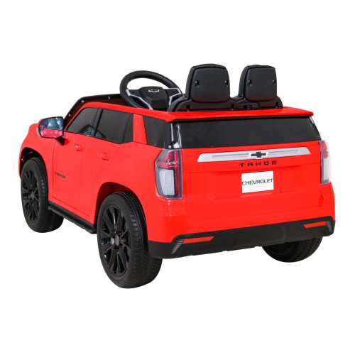 Chevrolet Tahoe Elektrické autíčko pre deti Červené + Ovládač + EVA + Rádio MP3 + LED