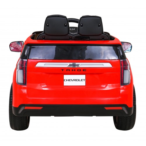 Chevrolet Tahoe Elektrické autíčko pre deti Červené + Ovládač + EVA + Rádio MP3 + LED