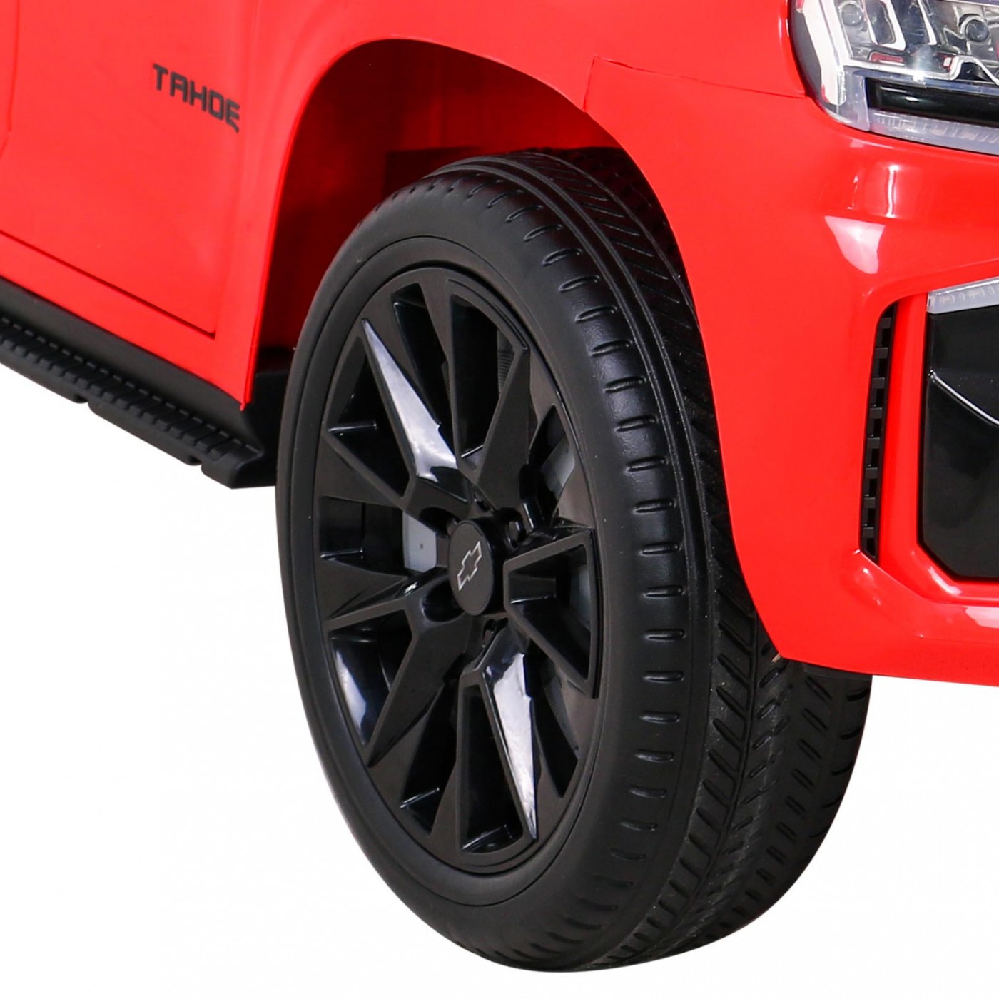 Chevrolet Tahoe Elektrické autíčko pre deti Červené + Ovládač + EVA + Rádio MP3 + LED