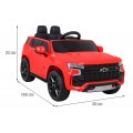Chevrolet Tahoe Elektrické autíčko pre deti Červené + Ovládač + EVA + Rádio MP3 + LED