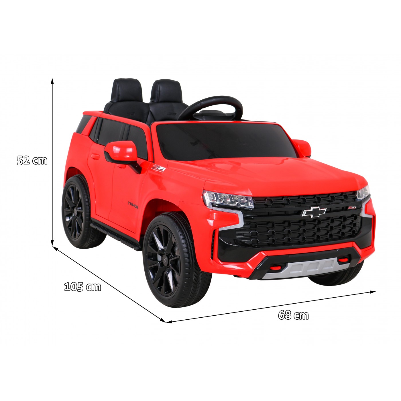 Chevrolet Tahoe Elektrické autíčko pre deti Červené + Ovládač + EVA + Rádio MP3 + LED