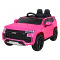 Chevrolet Tahoe Elektrické autíčko pre deti Ružové + Ovládač + EVA + Rádio MP3 + LED