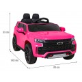 Chevrolet Tahoe Elektrické autíčko pre deti Ružové + Ovládač + EVA + Rádio MP3 + LED