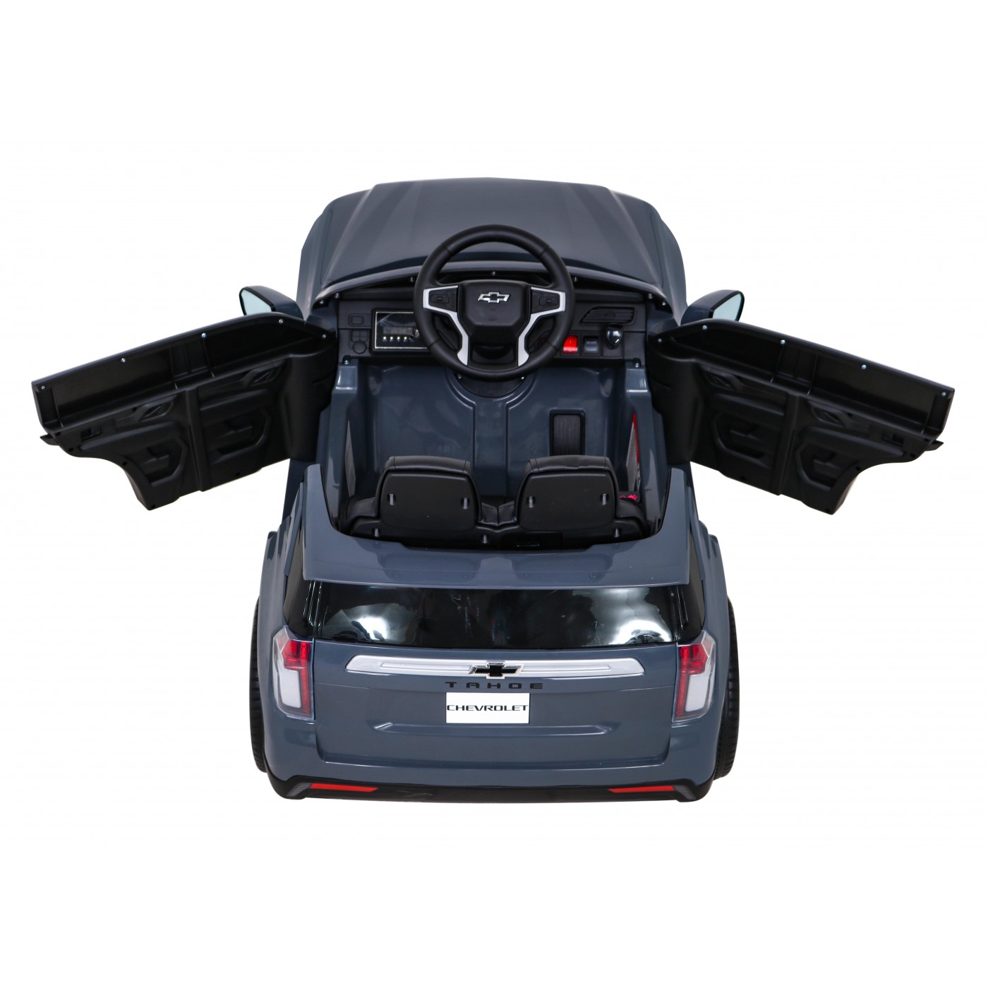 Chevrolet Tahoe Elektrické autíčko pre deti Šedé + Ovládač + EVA + Rádio MP3 + LED