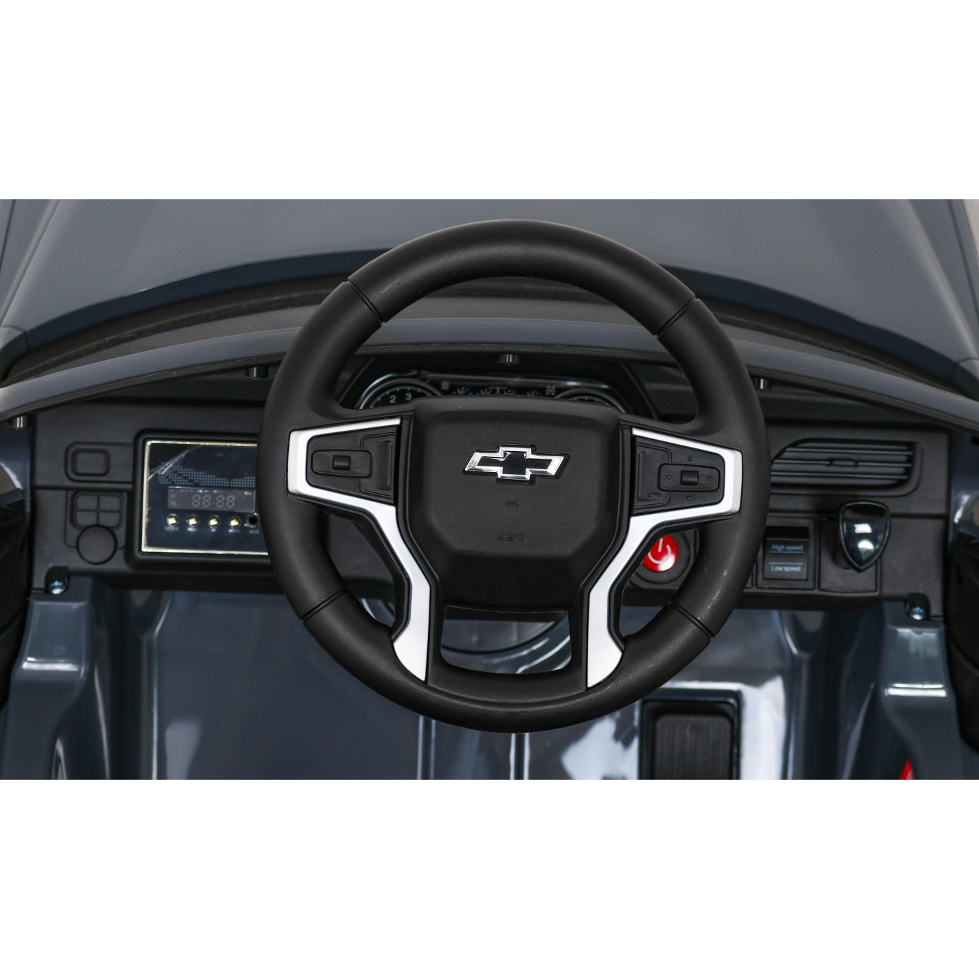 Chevrolet Tahoe Elektrické autíčko pre deti Šedé + Ovládač + EVA + Rádio MP3 + LED