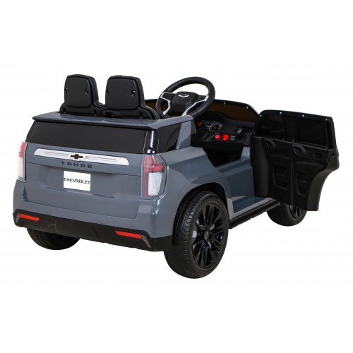 Chevrolet Tahoe Elektrické autíčko pre deti Šedé + Ovládač + EVA + Rádio MP3 + LED