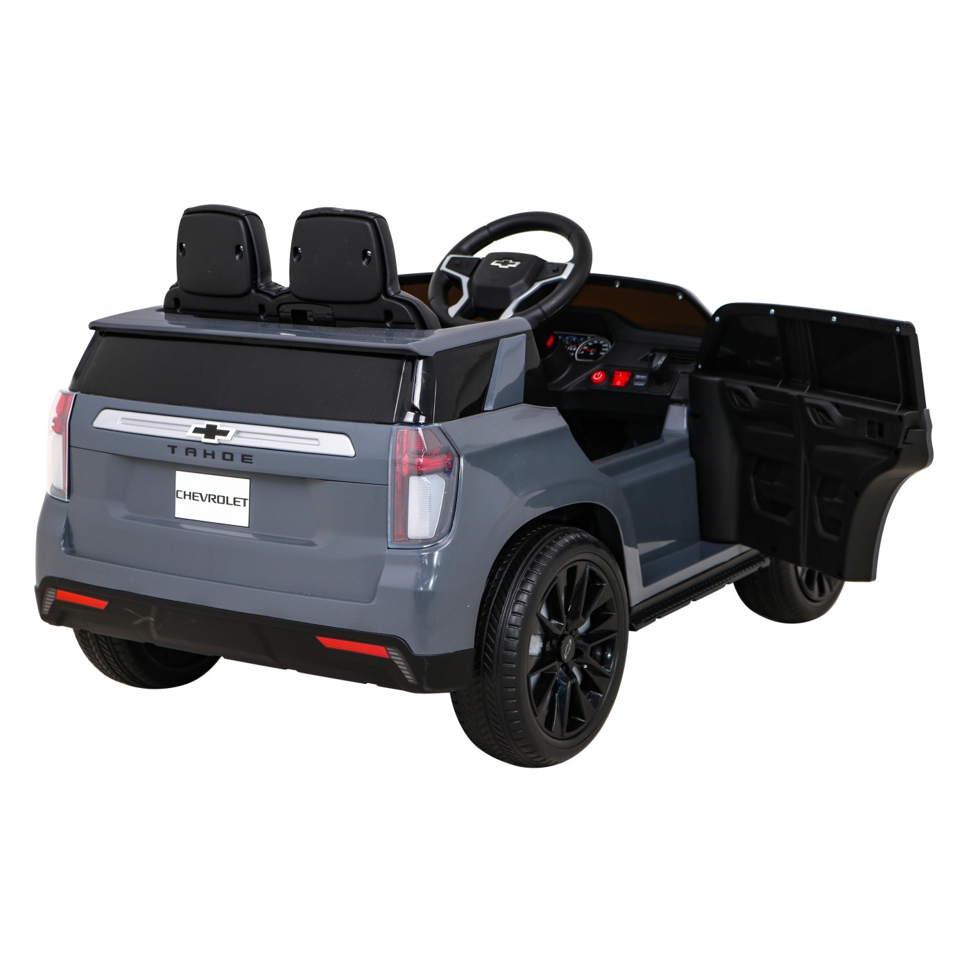 Chevrolet Tahoe Elektrické autíčko pre deti Šedé + Ovládač + EVA + Rádio MP3 + LED