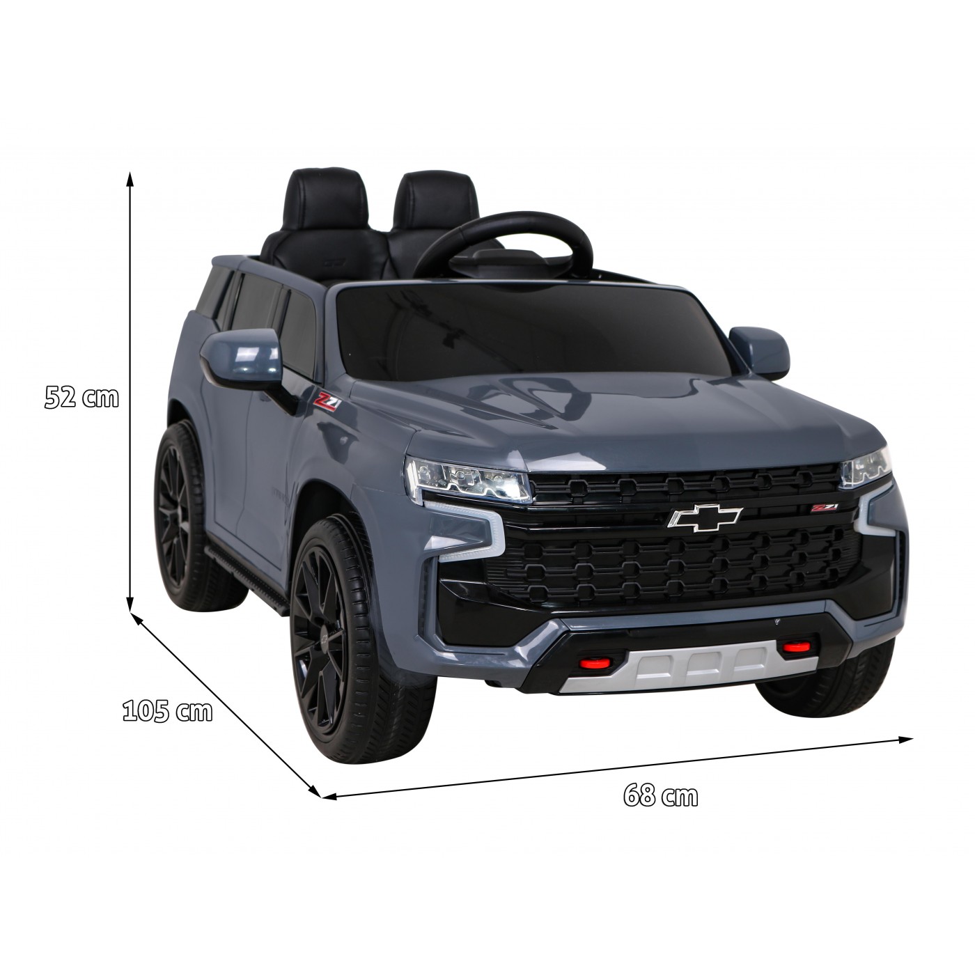 Chevrolet Tahoe Elektrické autíčko pre deti Šedé + Ovládač + EVA + Rádio MP3 + LED