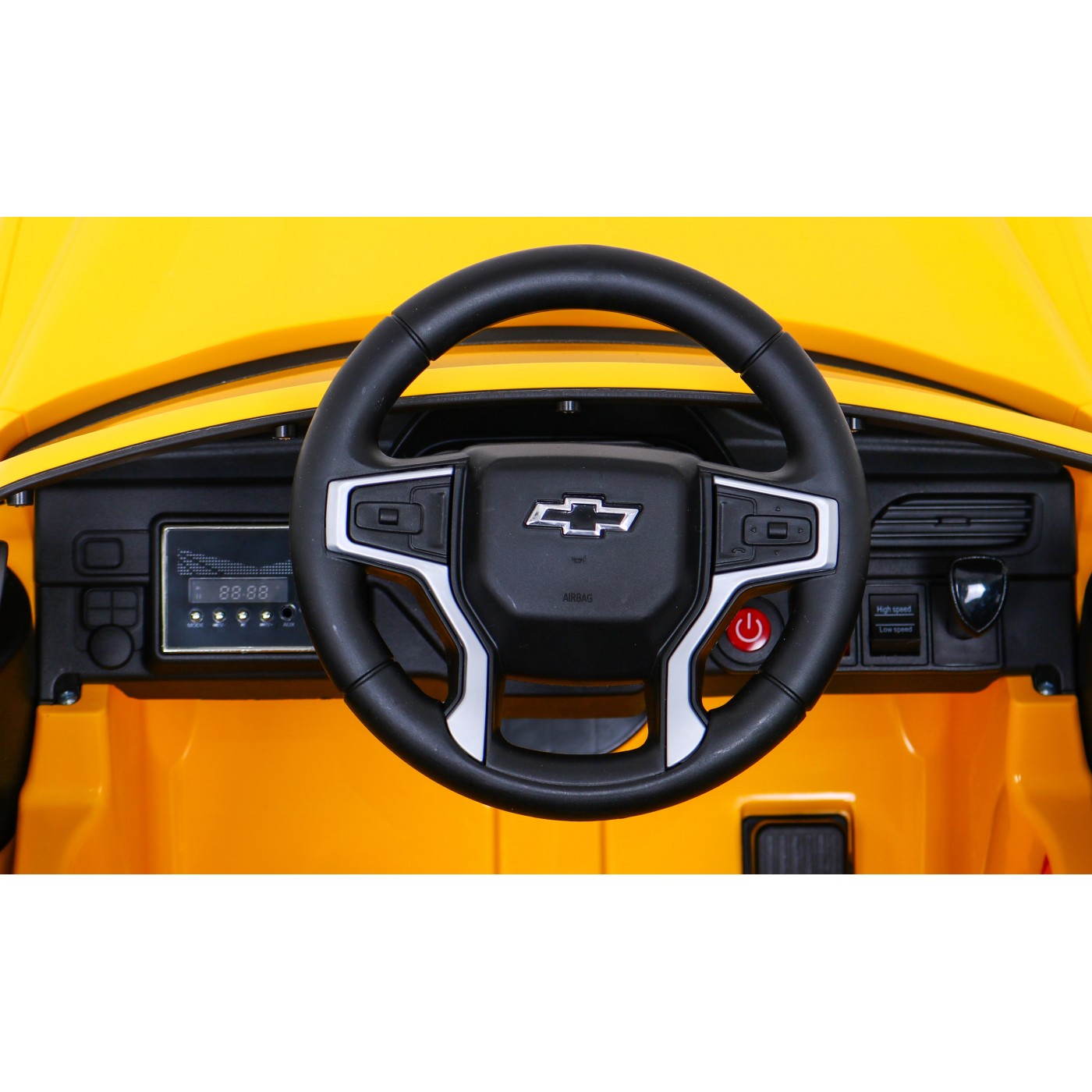 Chevrolet Tahoe Elektrické autíčko pre deti Žlté + Ovládač + EVA + Rádio MP3 + LED