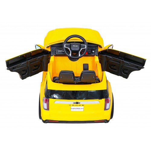 Chevrolet Tahoe Elektrické autíčko pre deti Žlté + Ovládač + EVA + Rádio MP3 + LED