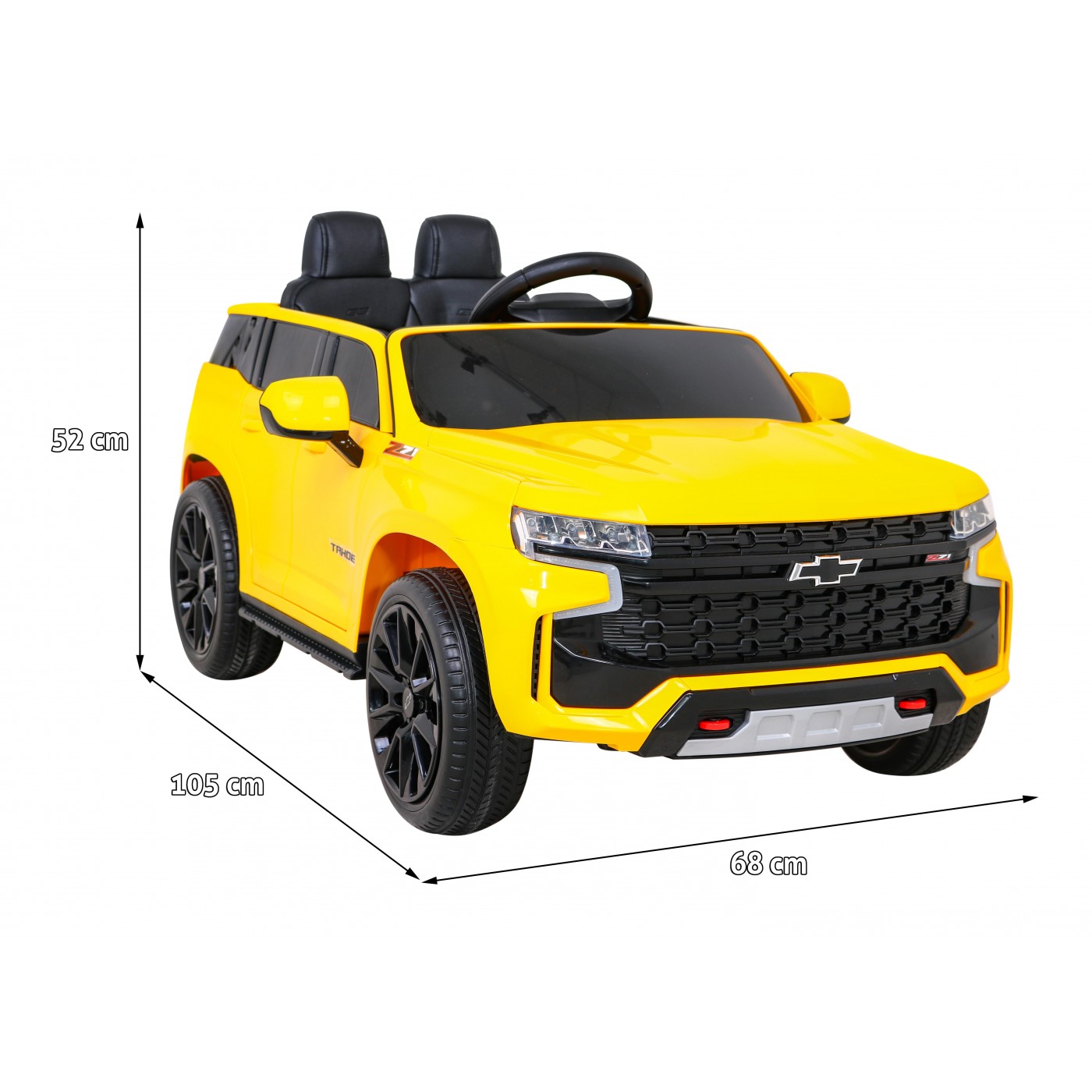 Chevrolet Tahoe Elektrické autíčko pre deti Žlté + Ovládač + EVA + Rádio MP3 + LED