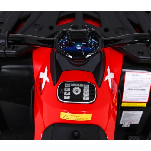 Quad XT-Speed pre deti Červený + Pohon 4x4 + EVA + Pomalý štart + Rádio MP3 + LED
