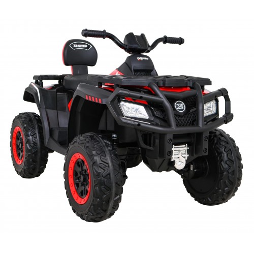 Quad XT-Speed pre deti Červený + Pohon 4x4 + EVA + Pomalý štart + Rádio MP3 + LED