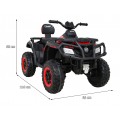 Quad XT-Speed pre deti Červený + Pohon 4x4 + EVA + Pomalý štart + Rádio MP3 + LED