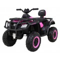 Quad XT-Speed pre deti Ružový + Pohon 4x4 + EVA + Pomalý štart + Rádio MP3 + LED
