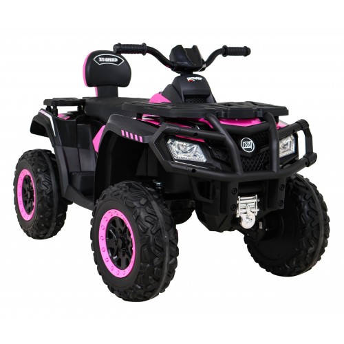 Quad XT-Speed pre deti Ružový + Pohon 4x4 + EVA + Pomalý štart + Rádio MP3 + LED