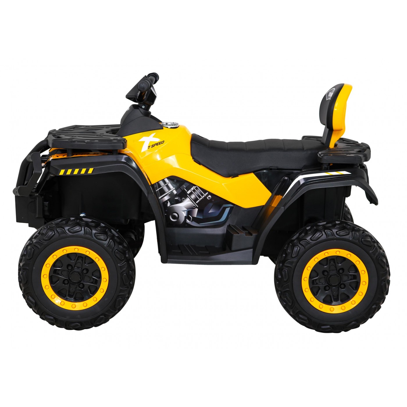 Quad XT-Speed pre deti Žltý + Pohon 4x4 + EVA + Pomalý štart + Rádio MP3 + LED