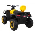 Quad XT-Speed pre deti Žltý + Pohon 4x4 + EVA + Pomalý štart + Rádio MP3 + LED