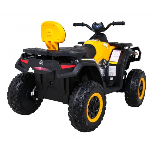 Quad XT-Speed pre deti Žltý + Pohon 4x4 + EVA + Pomalý štart + Rádio MP3 + LED