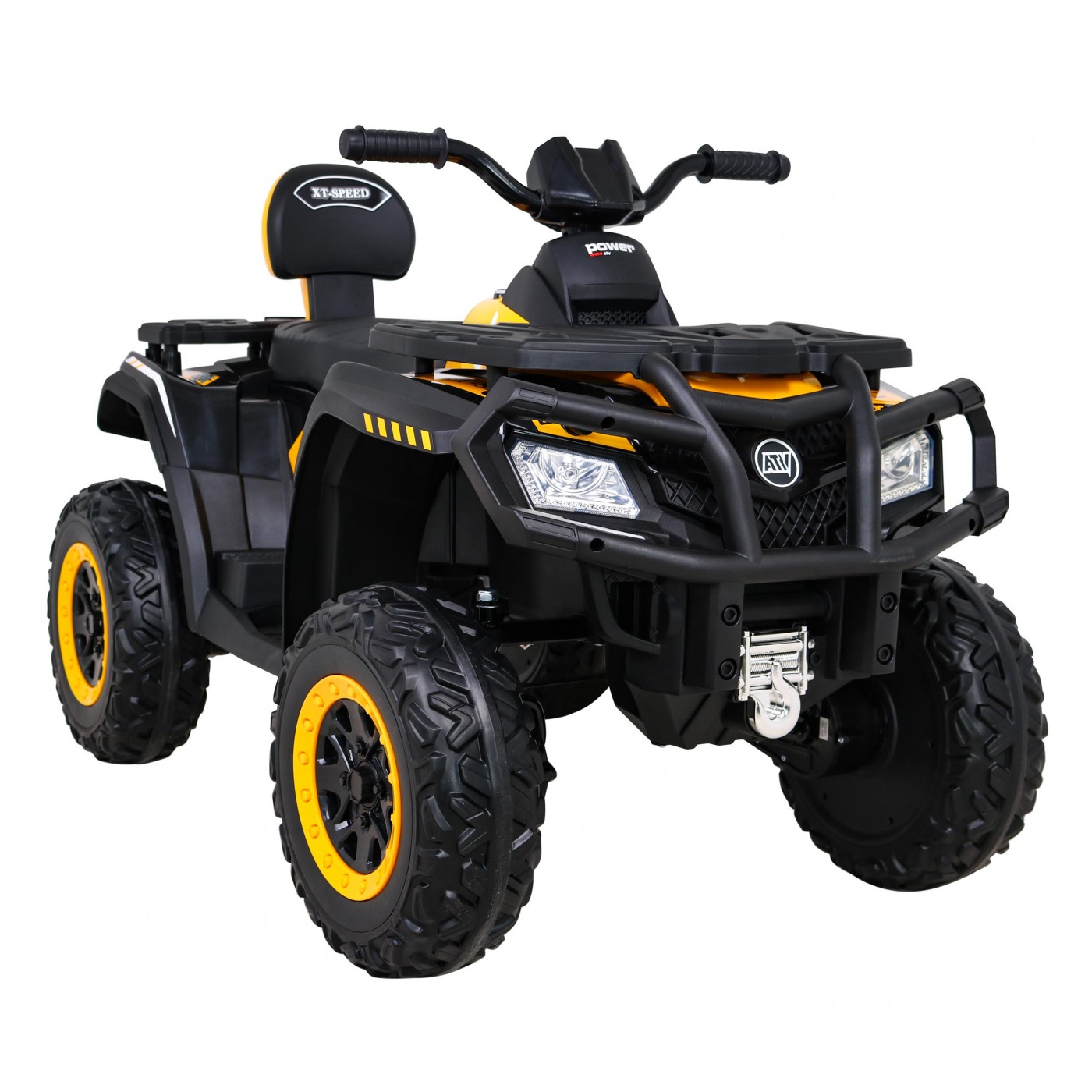 Quad XT-Speed pre deti Žltý + Pohon 4x4 + EVA + Pomalý štart + Rádio MP3 + LED