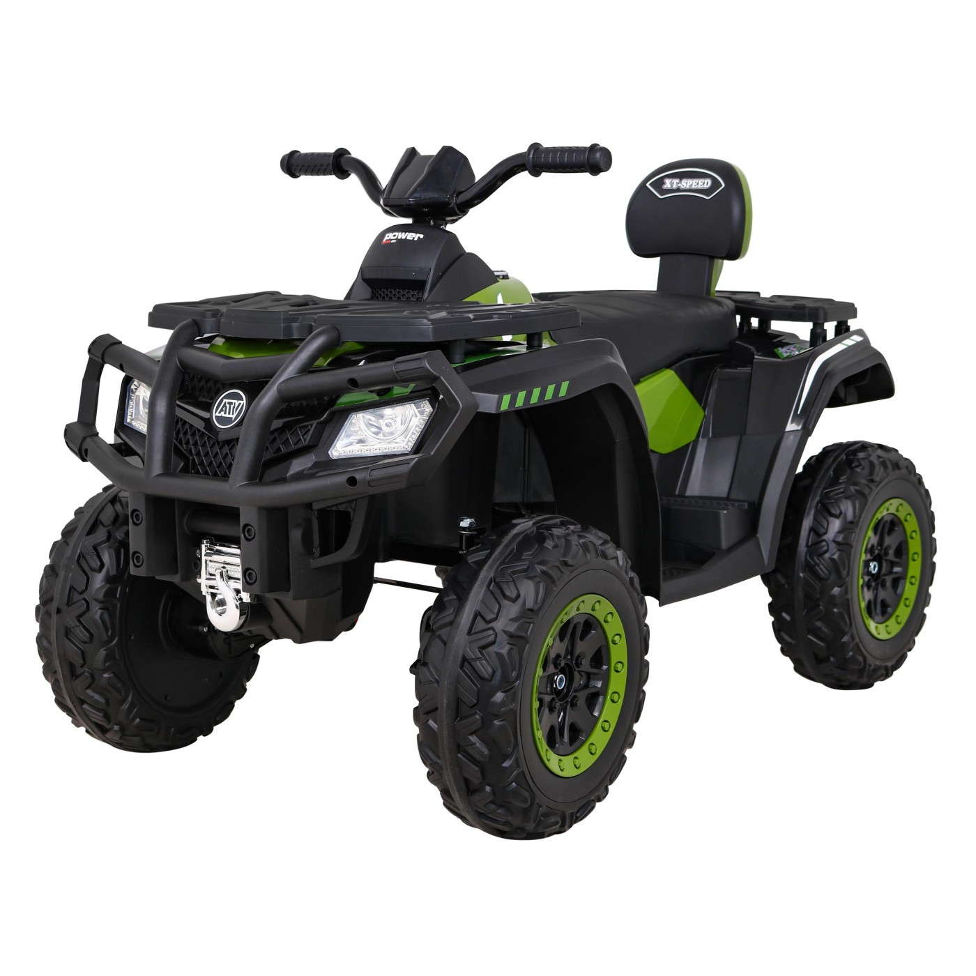 Quad XT-Speed pre deti Zelený + Pohon 4x4 + EVA + Pomalý štart + Rádio MP3 + LED