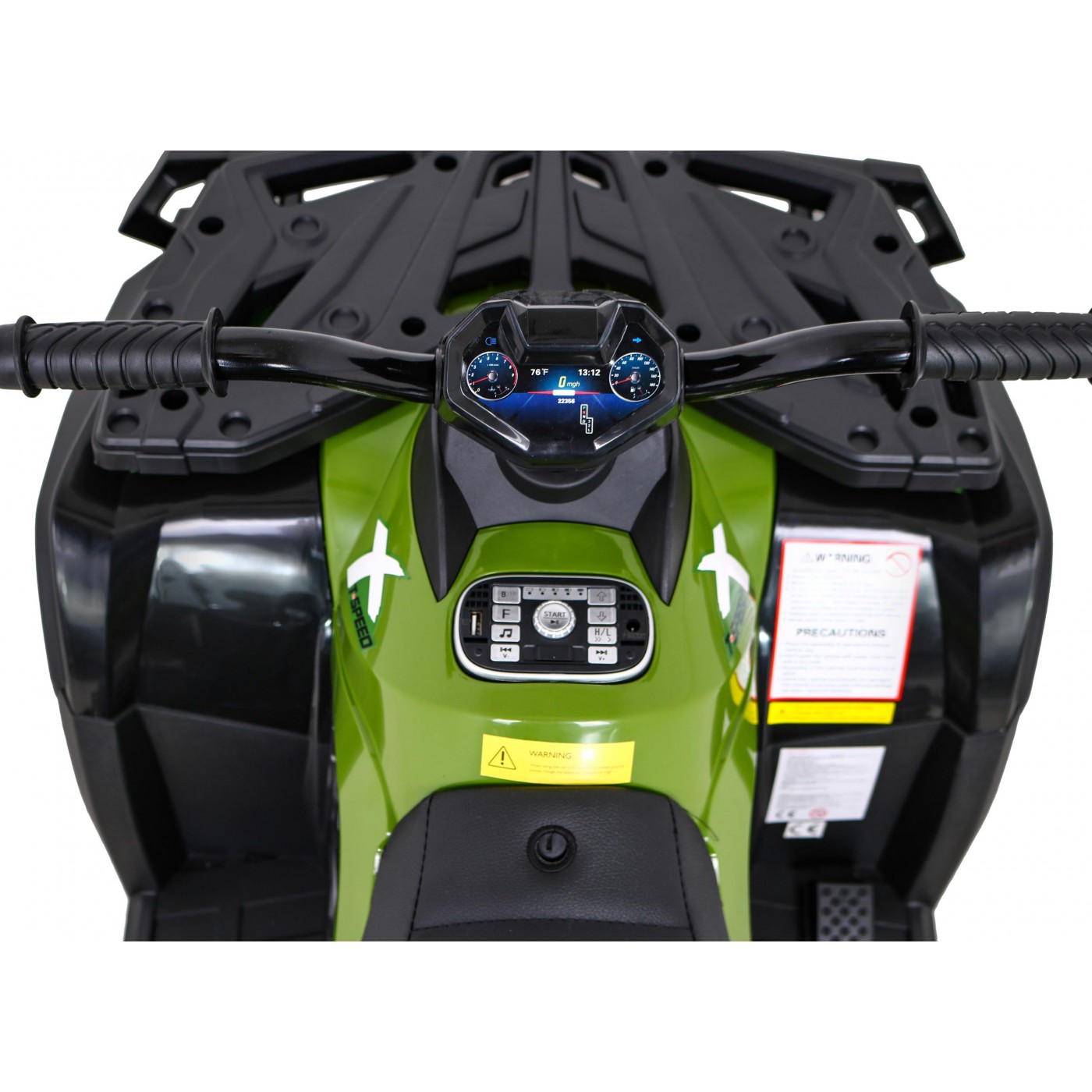 Quad XT-Speed pre deti Zelený + Pohon 4x4 + EVA + Pomalý štart + Rádio MP3 + LED