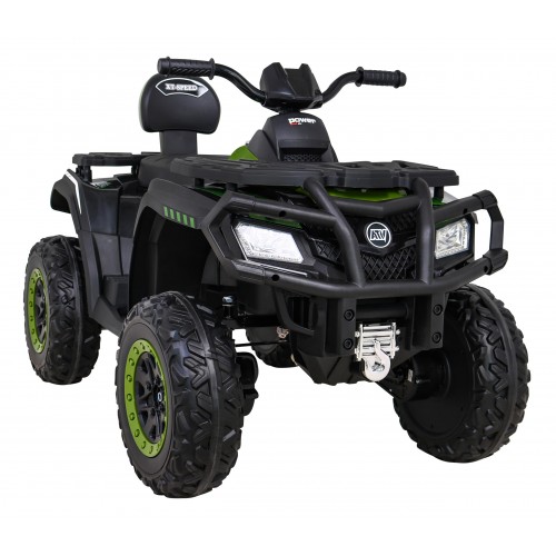 Quad XT-Speed pre deti Zelený + Pohon 4x4 + EVA + Pomalý štart + Rádio MP3 + LED
